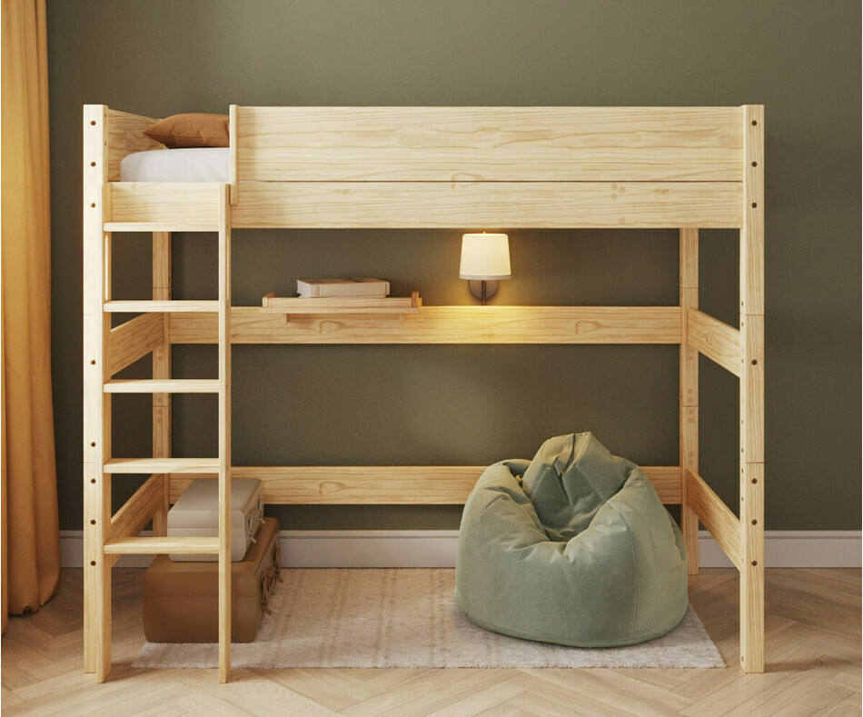 Lit mezzanine bois Combeebed - hauteur 177 cm - �chelle grand cot� 