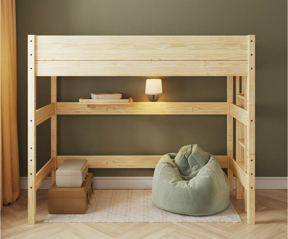 Lit mezzanine bois Combeebed - hauteur 177 cm - �chelle petit cot� 