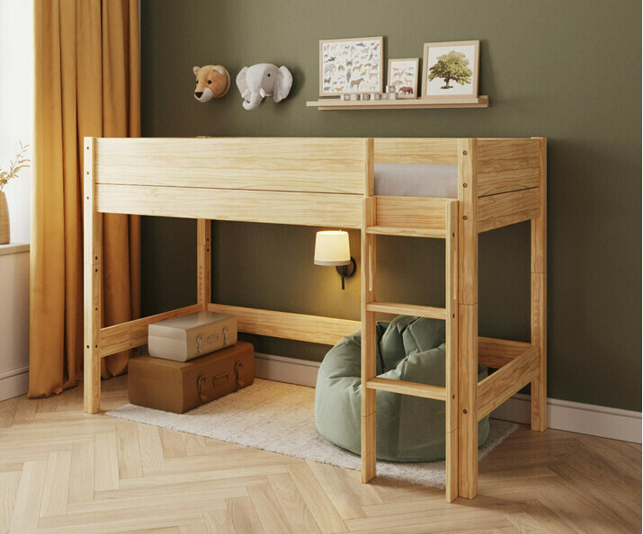 Lit mezzanine bois Combeebed - hauteur 142 cm - �chelle grand cot�