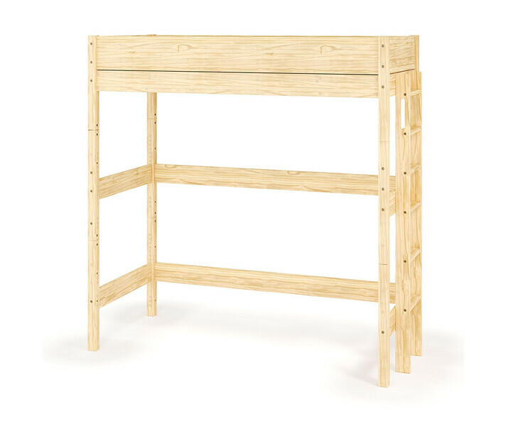 Mezzanine XL Combeebed bois naturel - vue de 3/4