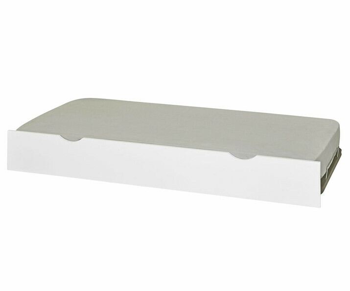 Sommier gigogne Foray blanc avec pieds relevables