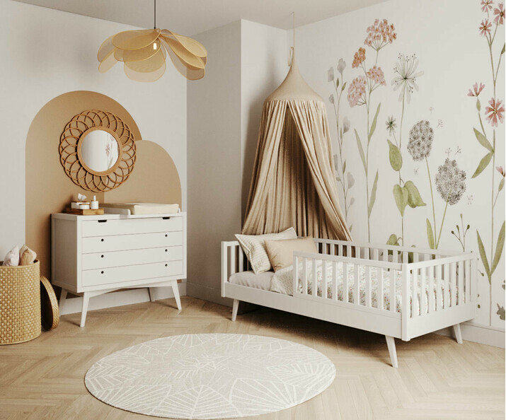 Chambre Capao blanche - lit avec pied et barrières Chambre Capao blanche - lit avec pied et barrières