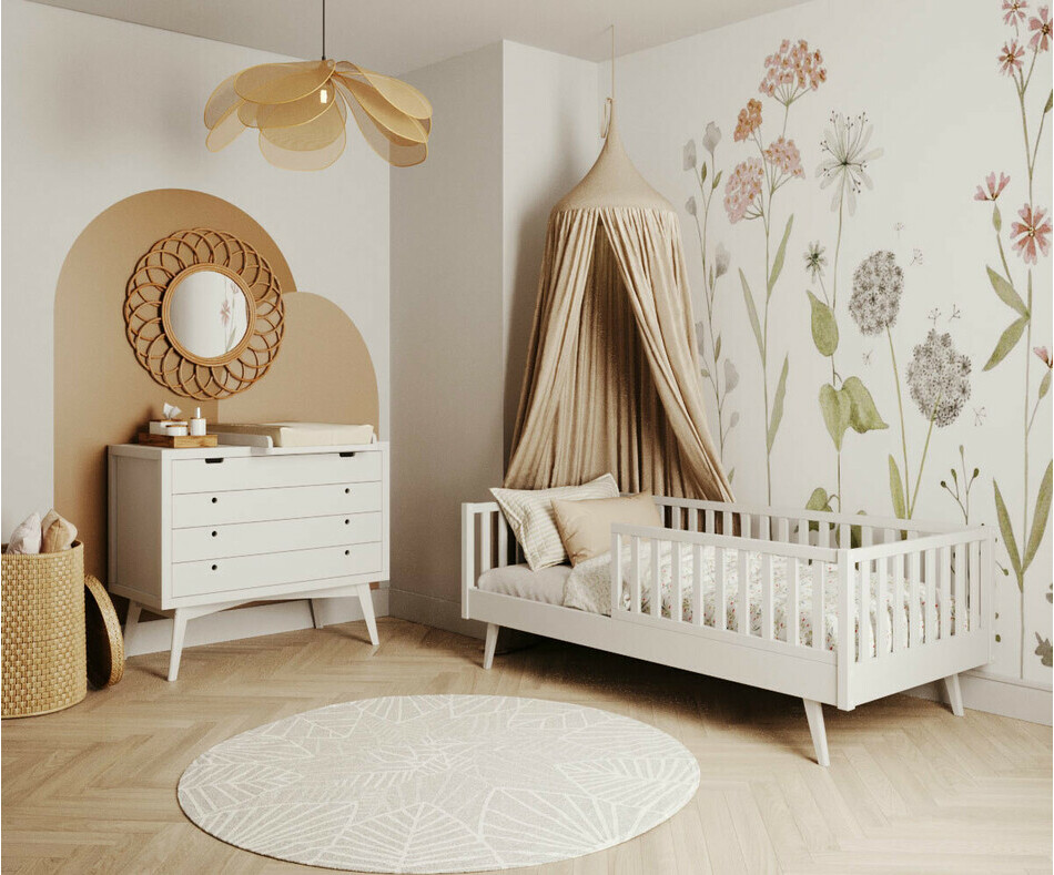 Chambre Capao blanche - lit avec pied et barrières Chambre Capao blanche - lit avec pied et barrières