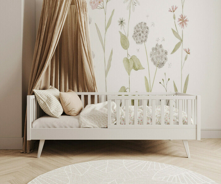 Le lit Capao blanc avec ses pieds de la Chambre Le lit Capao blanc avec ses pieds de la Chambre