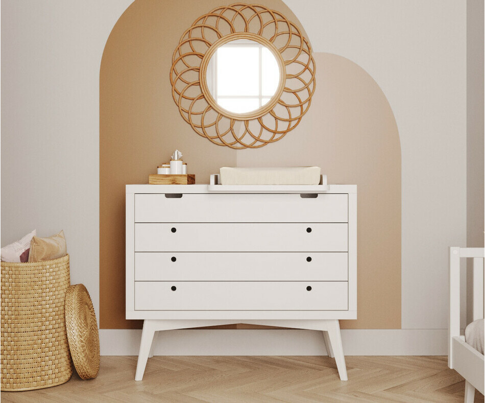 Commode 4 tiroirs blanche Commode 4 tiroirs blanche