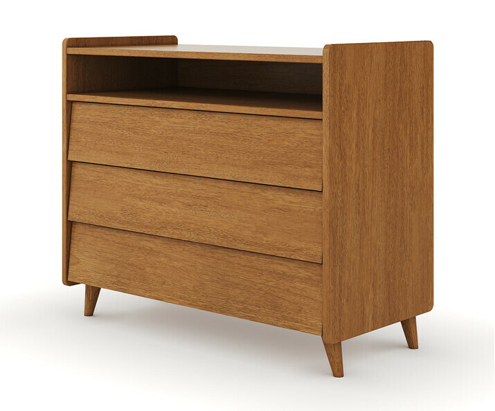 Commode enfant Canopia 3 tiroirs coloris noisette