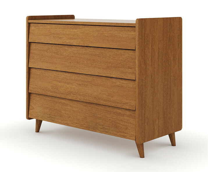 Commode enfant Canopia 4 tiroirs coloris noisette