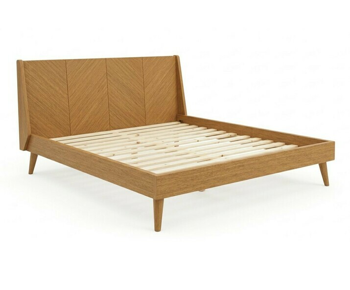 Lit Isabo avec sommier vue de 3/4 Lit Isabo avec sommier vue de 3/4