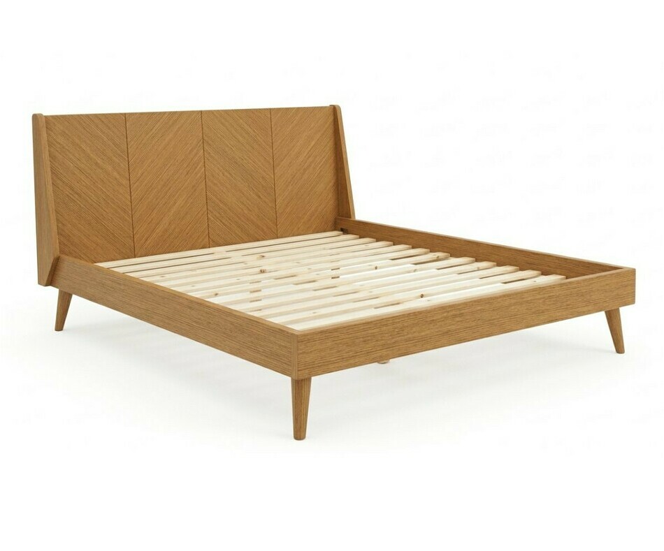 Lit Isabo avec sommier vue de 3/4 Lit Isabo avec sommier vue de 3/4