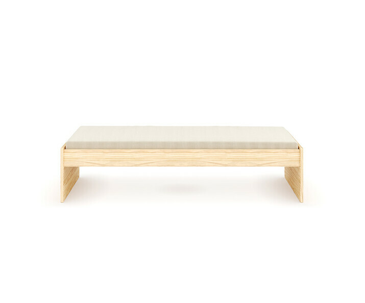 Lit Tigar en pin massif vue de face - matelas en option Lit Tigar en pin massif vue de face - matelas en option