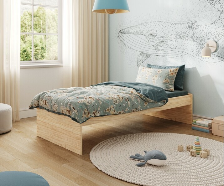 Lit enfant robuste avec matelas - Tigar