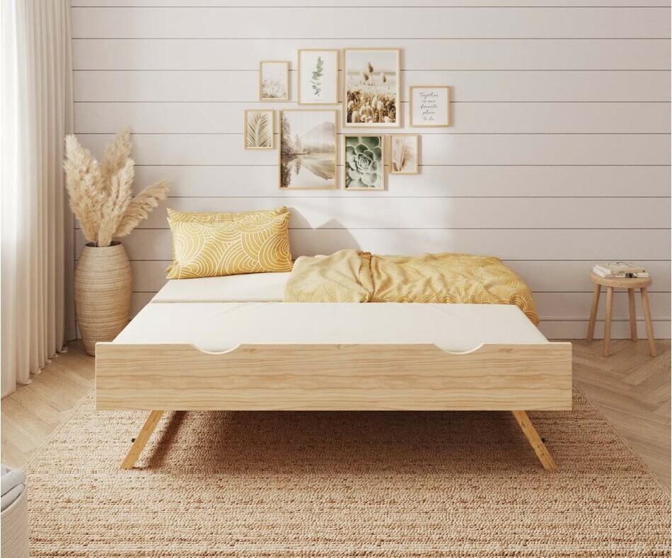 Lit Tigar avec sommier gigogne déplié extra robuste + matelas Lit Tigar avec sommier gigogne déplié extra robuste + matelas