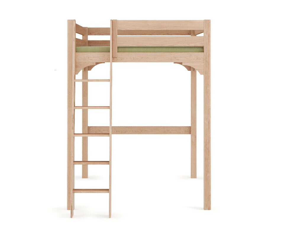 Lit mezzanine ado h�tre massif fabriqu� en France
