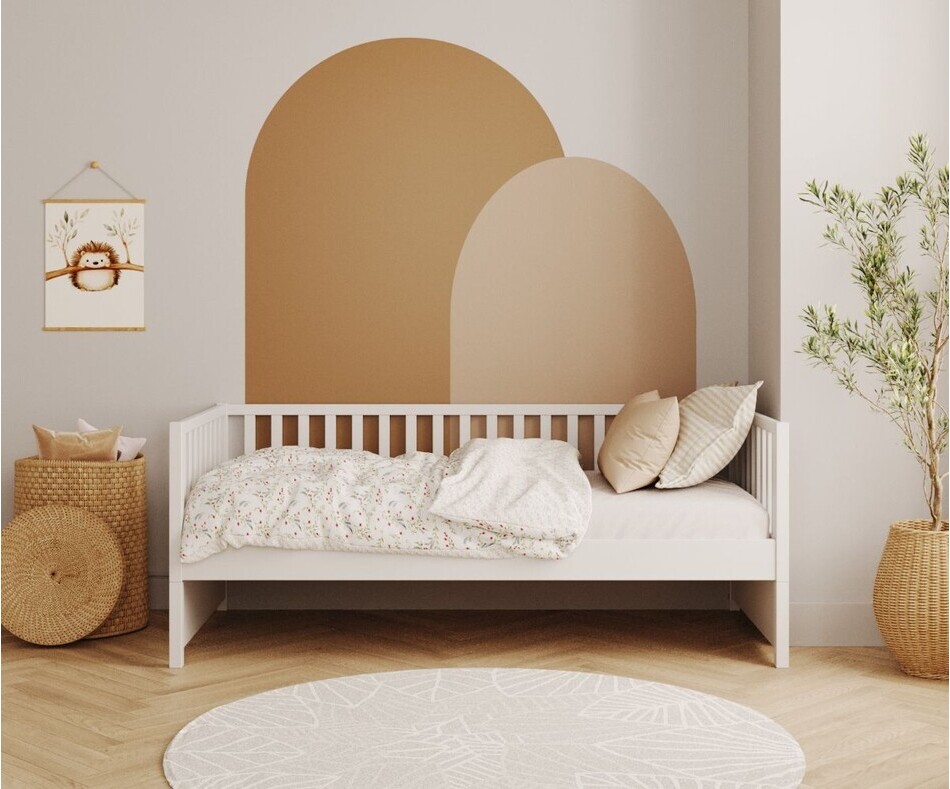 Lit Capao enfant blanc avec sa barrière arrière de sécurité Lit Capao enfant blanc avec sa barrière arrière de sécurité