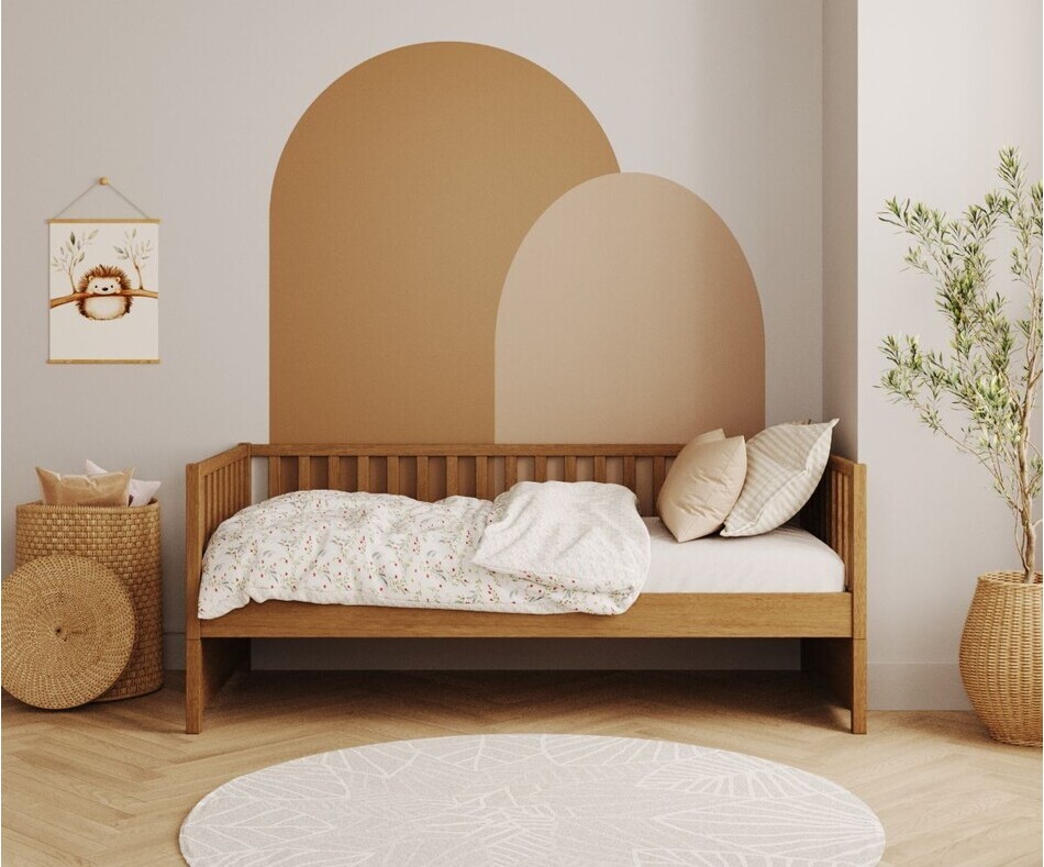 Lit Capao enfant noisette avec sa barrière arrière de sécurité + matelas Lit Capao enfant noisette avec sa barrière arrière de sécurité + matelas