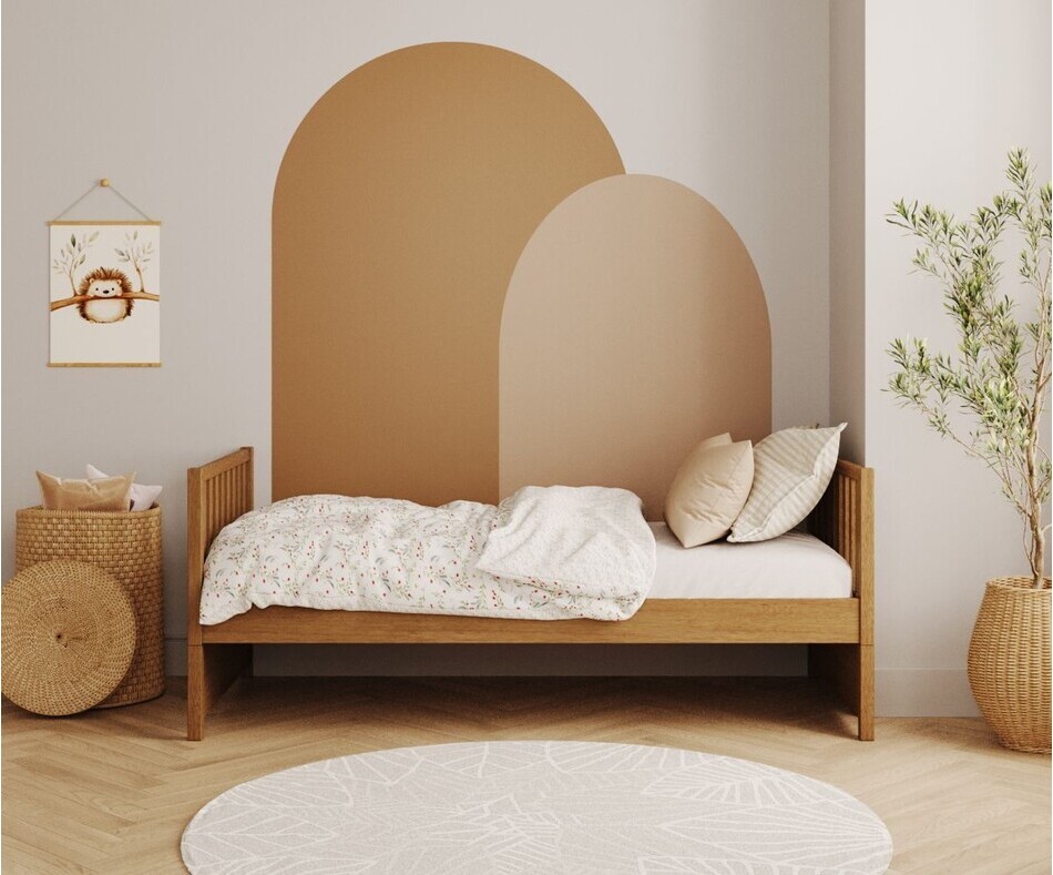 Lit Capao enfant noisette sans barrière de sécurité + matelas Lit Capao enfant noisette sans barrière de sécurité + matelas