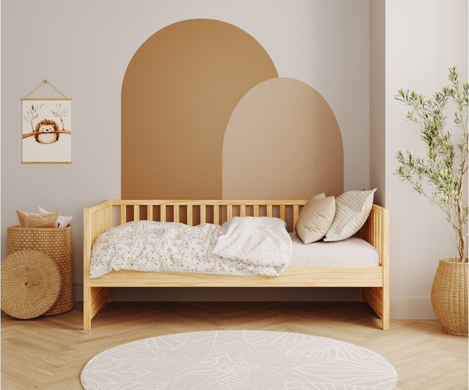 Lit Capao enfant brut avec sa barrière arrière de sécurité + matelas Lit Capao enfant brut avec sa barrière arrière de sécurité + matelas