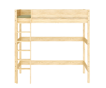 lit mezzanine haut bois massif