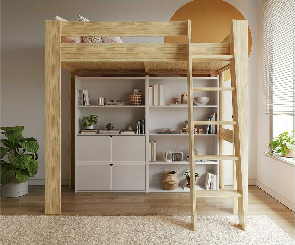 lit mezzanine avec rangement