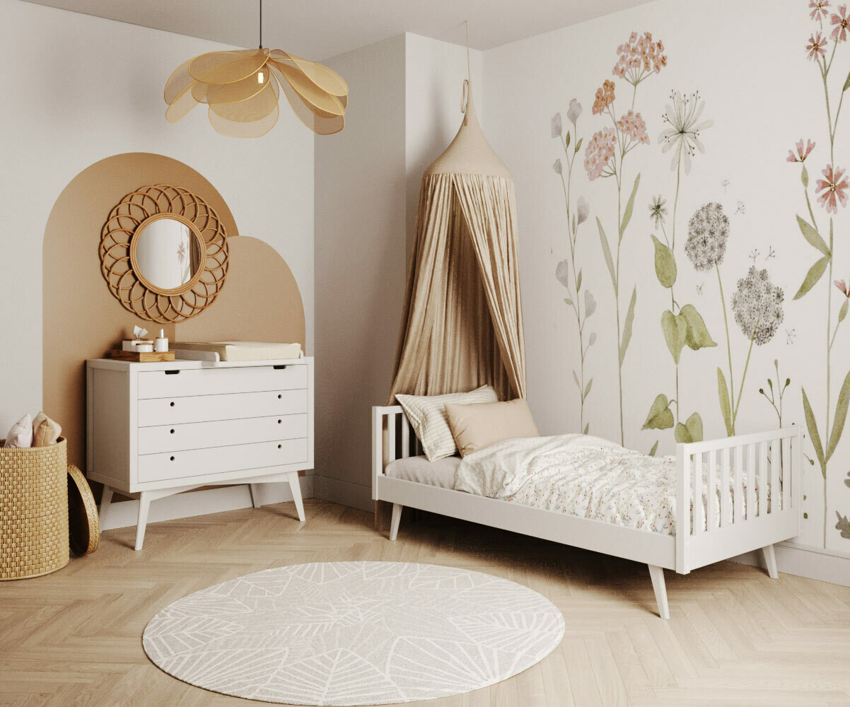 Lit enfant montessori Kyou en bois avec pieds