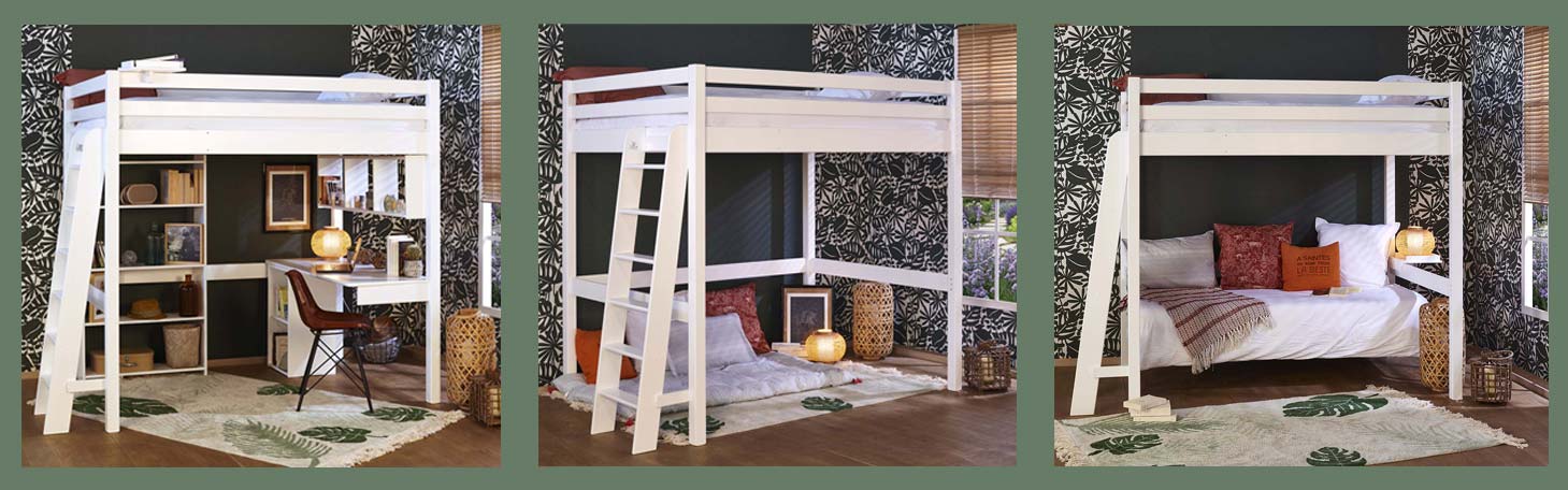 Lit mezzanine Fynn pour chambre ado