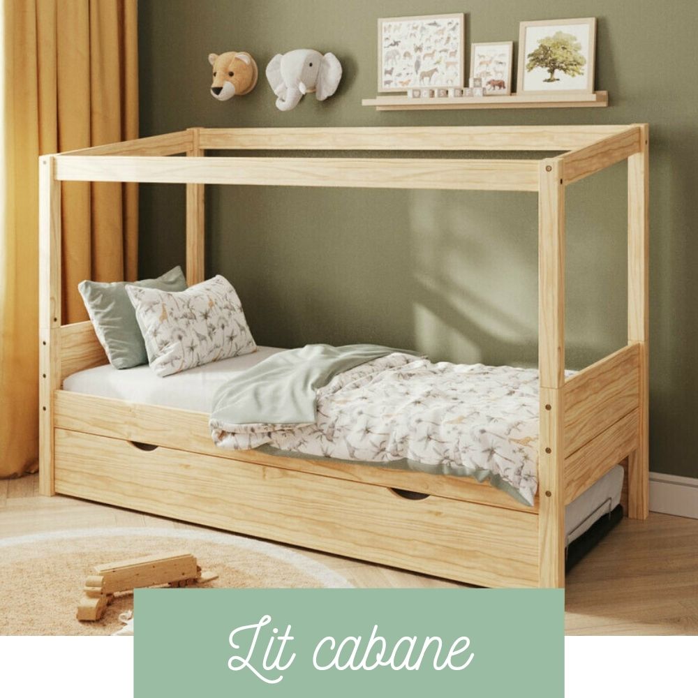 lit gigogne cabane