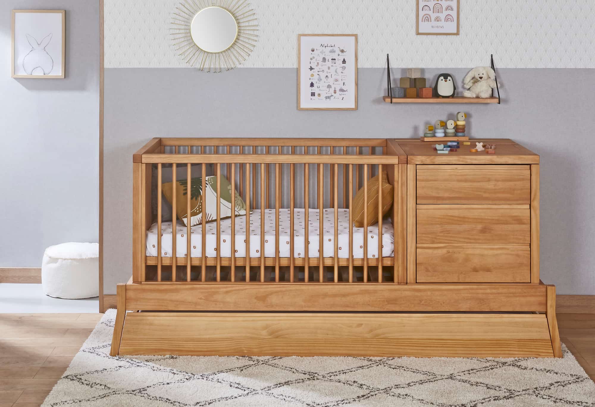 lit bébé avec tiroir inclus