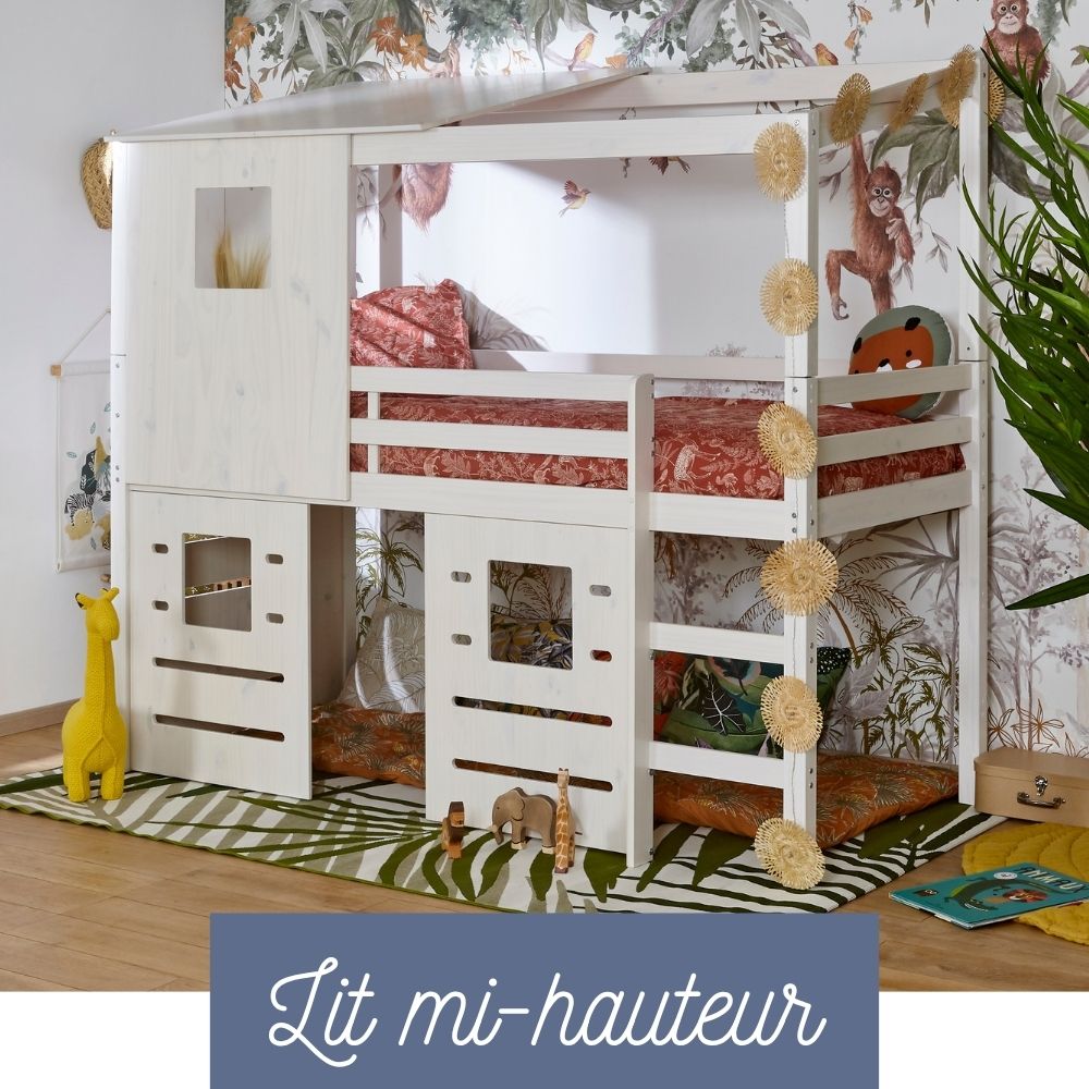 lit cabane mi-hauteur
