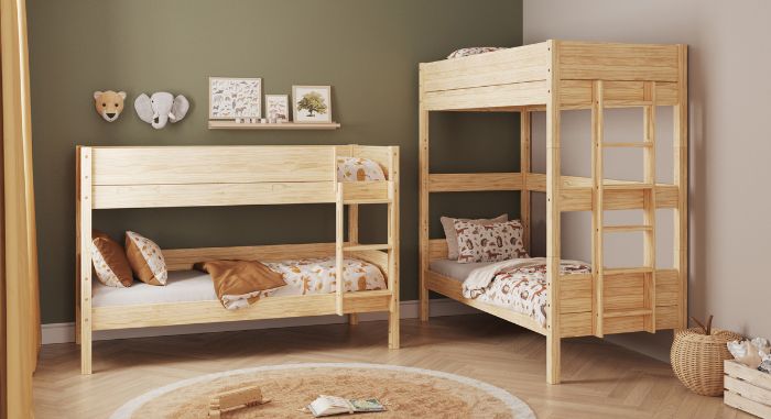 lit superpos&eacute; enfant en bois massif