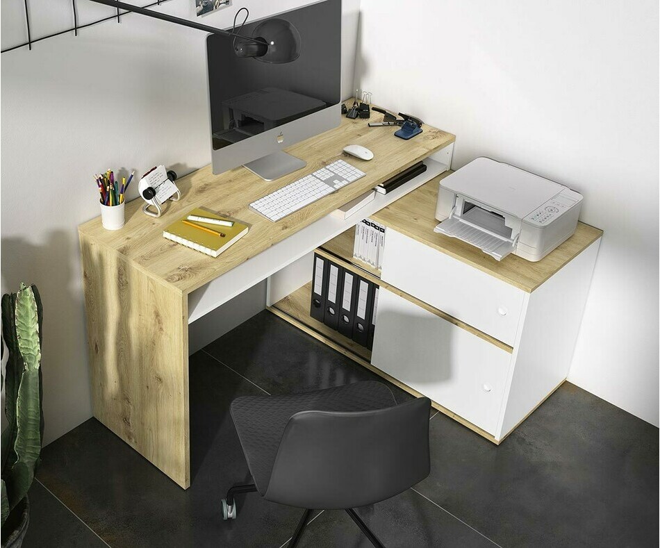 Bureau Ado avec Rangement Iléo - Mobilier Gain de Place et Fonctionnel